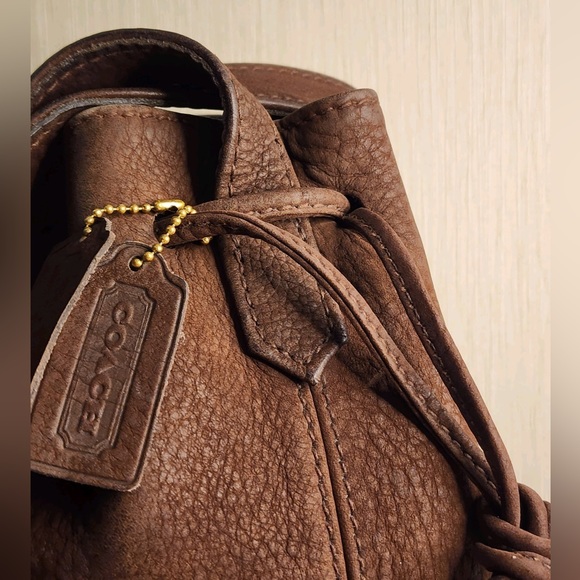 Vintage Coach Sonoma Pebbled Nubuck Lthr Drawstring Bucket Bag #4931 - Picture 9 of 13